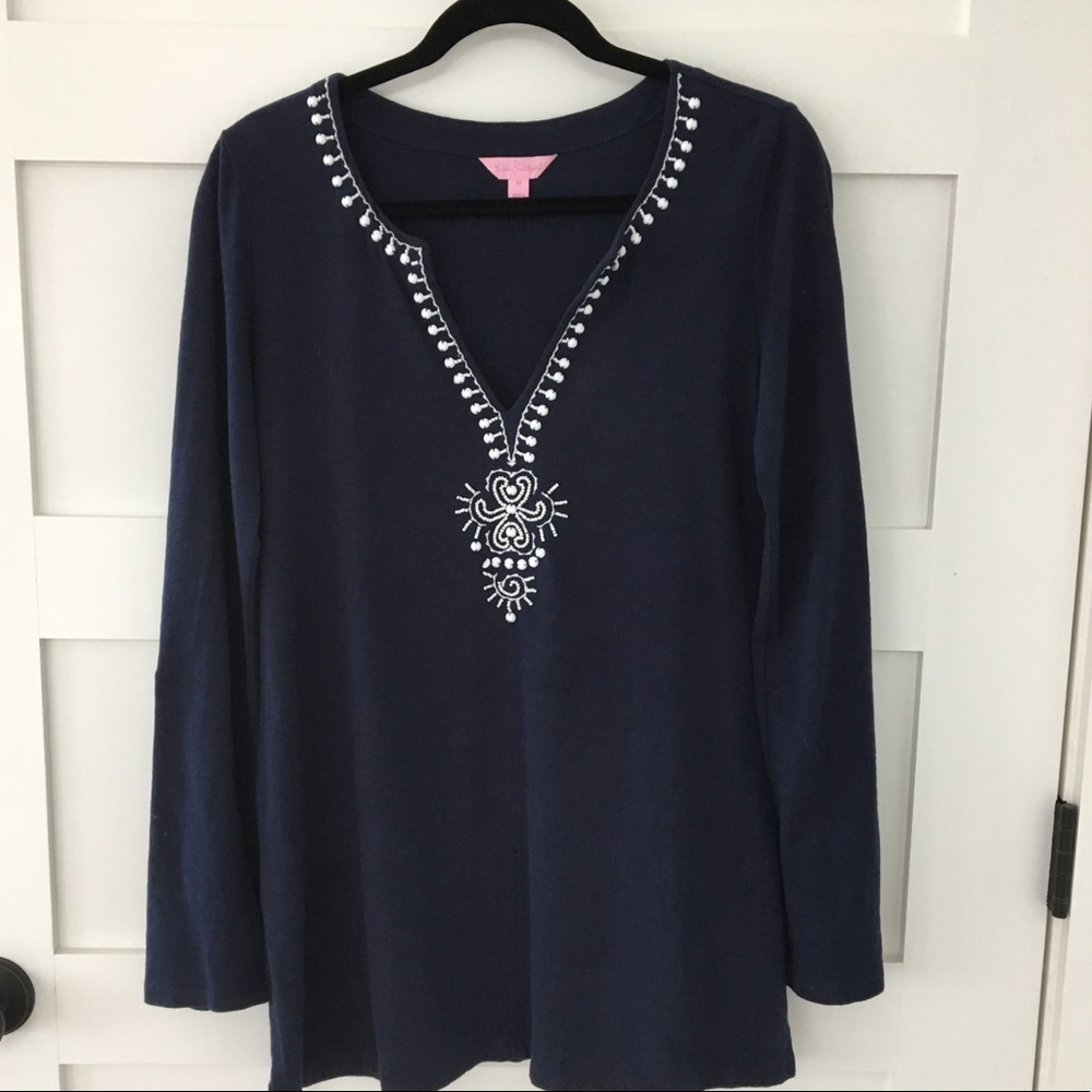 Lilly Pulitzer navy blue tunic